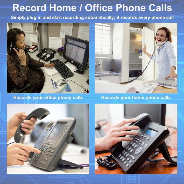 Analog Telephone Recorder with 32GB, Voicemail, Call Blocker, Do Not Disturb, and Remote Access