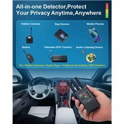 Anti Spy Detector, Hidden Camera Detectors, GPS Detector, RF Signal Scanner