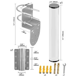 Starlink Mount, Stainless Steel Adjustable Heavy Duty Pivot Starlink Mounting Kits for Wall Installation