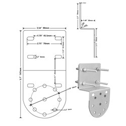 Starlink Mount, Stainless Steel Adjustable Heavy Duty Pivot Starlink Mounting Kits for Wall Installation