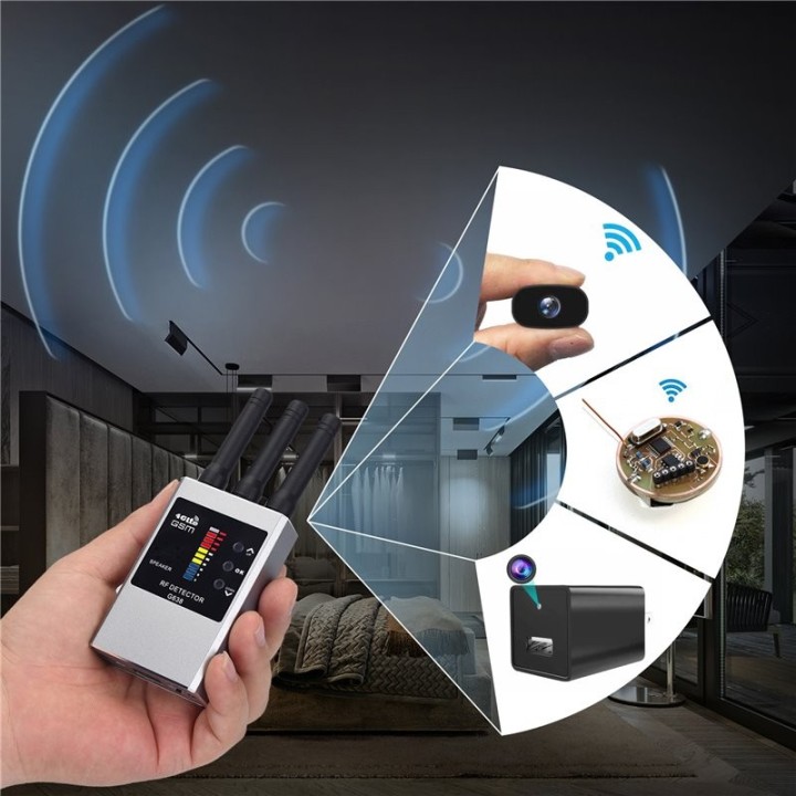 Anti Spy Detector – Detect Wireless Cameras, GPS Trackers, Listening Devices & More | Portable & Compact
