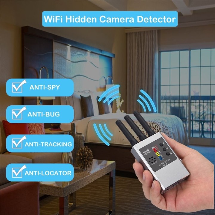 Anti Spy Detector – Detect Wireless Cameras, GPS Trackers, Listening Devices & More | Portable & Compact