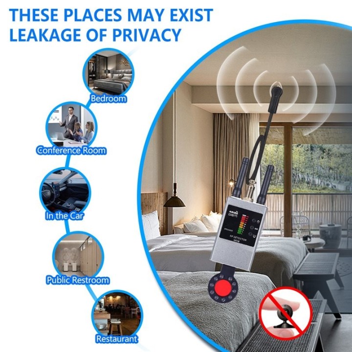 G638WM Anti-Spy Detector: GPS Tracker, Hidden Camera Finder, RF Signal & Radiation Scanner