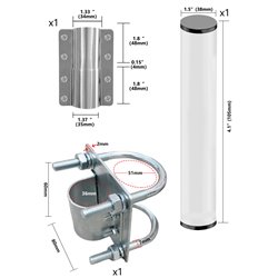 Starlink Mount, Stainless Steel Starlink Internet Kit Satellite Mounting Kit for RV Ladder,,Versatile Mounting Kit  Starlink