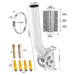 Starlink Mount - Starlink Satellite Antenna J Pole Mounting  Kit for Pole or Wall or Roof Installation,