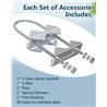 Starlink Mount, Starlink RV Ladder Mount, Starlink RV V-Jaw Bracket U Bolts Antenna Mast Clamp Accessories for Satellite