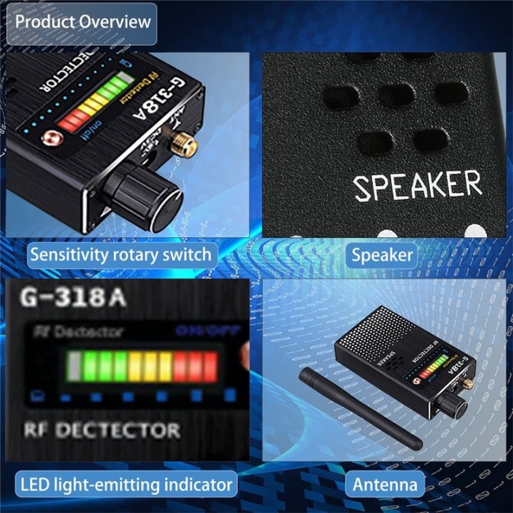 G318 Anti-Spying Detector | Detect Hidden Cameras, GPS Trackers, RF Signals & Eavesdropping Devices