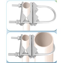 Starlink Mount, Starlink RV Ladder Mount, Starlink RV V-Jaw Bracket U Bolts Antenna Mast Clamp Accessories for Satellite