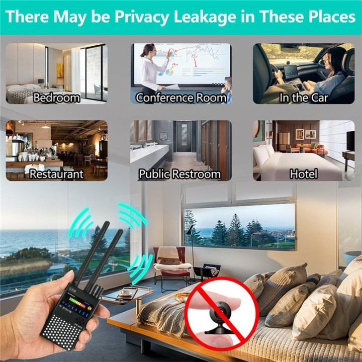 G318A Wireless Anti-Surveillance Detector – Detect GPS Trackers, Hidden Cameras, Bugs & More (300-2700MHz)