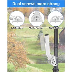 Wireless Bridge Bracket Mount, Pole and Wall-Mounted Mount for Outdoor Point to,J Pole Antenna Mounting Pole Bracket(3-Pack)