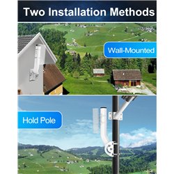 Universal Wireless Bridge Bracket,Antenna Mount,  Point to Point , Wall Mounting for WiFi Bridge Optimization(4 Pack)