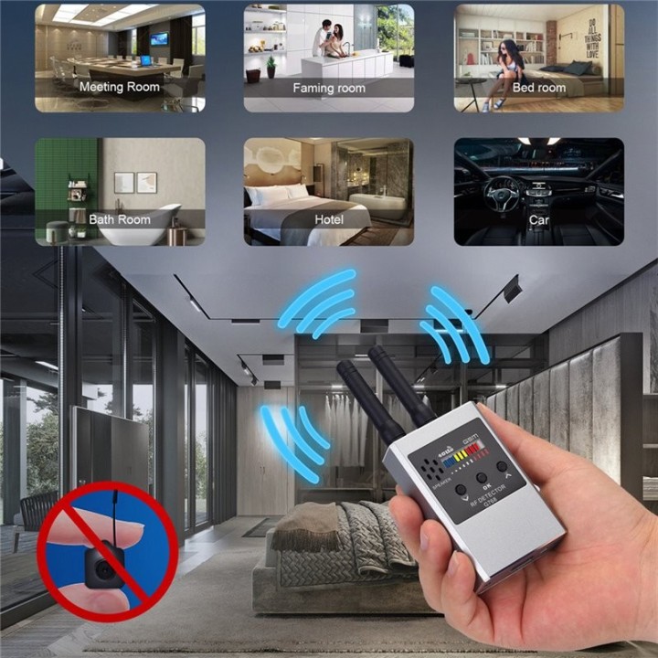 G768W Anti Spy Detector - Hidden Camera, GPS Tracker, RF Signal, and Radiation Detection Device