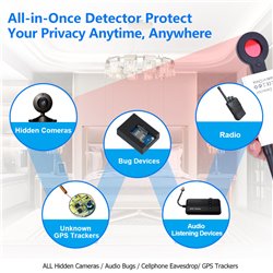 Hidden camera detector,radiation  GPS detector, RF signal scanner, suitable for GPS tracker and monitoring device detectior