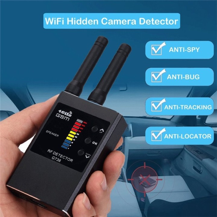 G738 Anti Spy Detector – Detect Hidden Cameras, GPS Trackers, RF Signals & More | Portable, Multi-functional Device