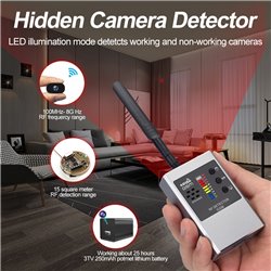 Hidden camera detector, GPS detector, RF signal scanner, listener, suitable for GPS tracker and monitoring device detection