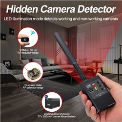 Hidden listener detector, anti espionage radiation detector, suitable for GPS tracker and monitoring device detection