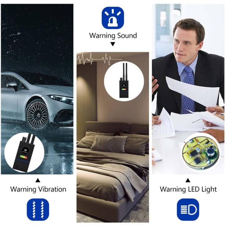 Multi-functional Anti-Spy Detector – Hidden Camera, GPS Tracker, RF Signal Scanner, WiFi Detection