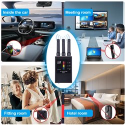 Hidden camera detector, anti spy detector,RF signal scanner, radiation detector, suitable for GPS tracker  detection