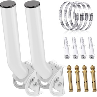 Universal Wireless Bridge Mount Bracket, 12'' Height, Dual Screws for Wall/Pole Mounting, 2-Pack for Outdoor Antennas, CPE