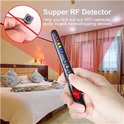 Portable camera detector,infrared and hearing device detector, level 6 sensitivity,  suitable for home office travel cars