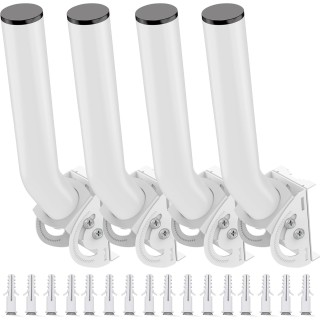 12" Wireless Bridge Bracket Mount - Pole and Wall-Mounted Kit for Yagi Antennas, Ethernet Bridges, Starlink, and More (4-Pack)