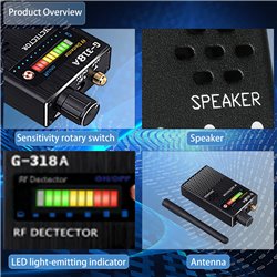 Hidden camera detector,RF signal scanner,listener and GPS radiation detector, for GPS tracker and monitoring device detectio