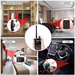 Hidden camera detector,RF signal scanner,listener and GPS radiation detector, for GPS tracker and monitoring device detectio