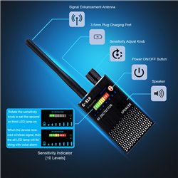 Hidden camera detector,RF signal scanner,listener and GPS radiation detector, for GPS tracker and monitoring device detectio