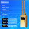 Hidden camera detector, anti espionage listener detector, RF signal scanner, WIFI camera detector,for GPS tracker detection