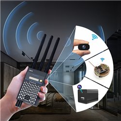 RF Detector,Upgraded Wireless Detector Detect RF Radio Frequency GPS Tracker and GSM Audio Bug with Three High Gain Antennas