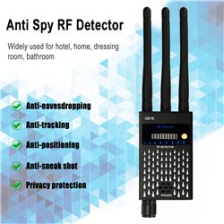 RF Detector,Upgraded Wireless Detector Detect RF Radio Frequency GPS Tracker and GSM Audio Bug with Three High Gain Antennas