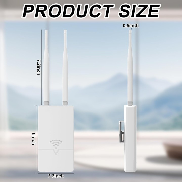 Outdoor Starlink WiFi Extender - 300Mbps, 0.3KM Coverage, IP65 Waterproof, POE, Supports 56 Devices