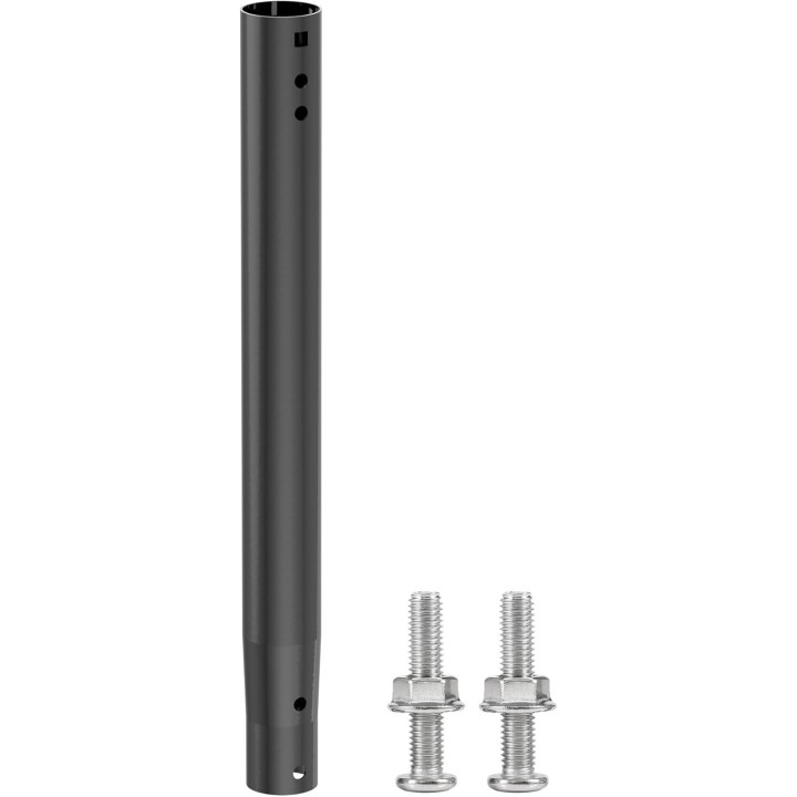 14" Antenna Pole Mount Extension Tube with Dual-End Connectors, Adjustable Length, Iron Construction for EOQO Antenna Brackets