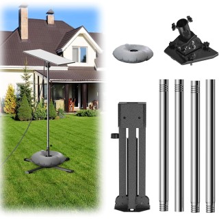 Starlink Gen 3 Tripod Mount – Adjustable Height (Max 47''), Foldable Stand with Pipe Adapter for Starlink Gen 3 Dishes