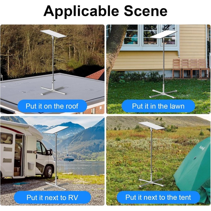 Starlink Gen 3 Tripod Mount Kit - Adjustable Height (Max 47''), Tilt Angle, Foldable 4-Leg Stand, PVC Water Bag, for V3 Dish