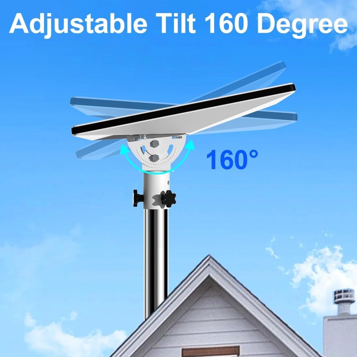 Starlink Mini Mount Adapter Kit - Roof, Pole & Wall Mounts with 160° Tilt Adjustment, Stainless Steel, 500 lbs Load Capacity