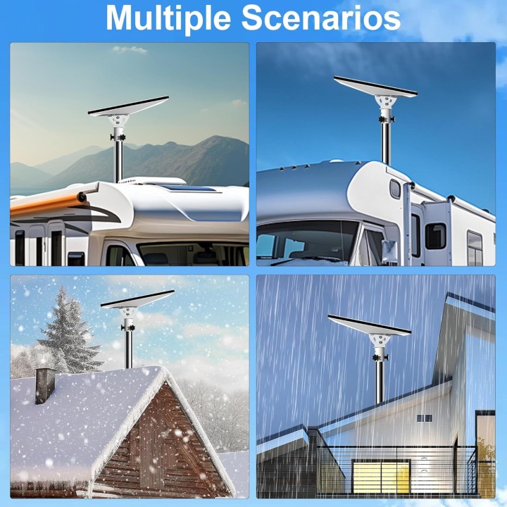 Starlink Mini Mount Adapter Kit - Roof, Pole & Wall Mounts with 160° Tilt Adjustment, Stainless Steel, 500 lbs Load Capacity
