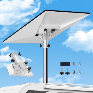 Starlink Gen 3 Mount Kit – Adjustable Pole Mount with 160° Tilt, Stainless Pipe Adapter for Gen 3 Dish, Fits Max 1.38" Poles