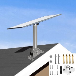 Starlink Gen 3 Pivot Roof Mount – 160° Adjustable Tilt & 360° Rotation Pipe Adapter for V3 Satellite Dish