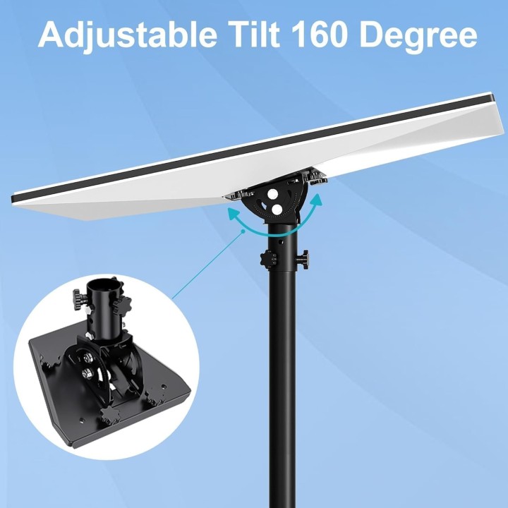 Starlink Gen 3 Mount – 360° Rotation Adjustable, Heavy Duty Stainless Roof Mount, Starlink Mounting Kit for Gen 3 Dish (Black)