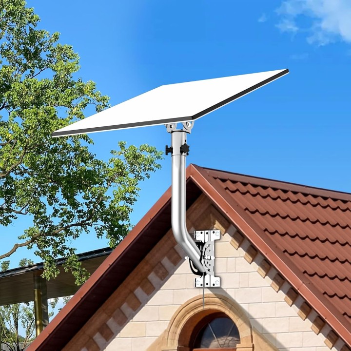 Heavy-Duty Starlink Gen 3 Mount – 360° Adjustable Wall & Roof Mount, Weatherproof, Easy Install with Pipe Adapter