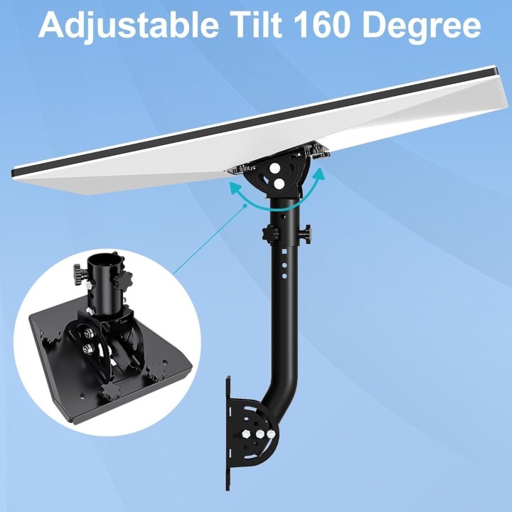 Starlink Gen 3 Mount – 360° Adjustable Pole Mount with Duct Adapter, Waterproof & Easy Install for Gen3(V3) Antennas