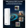 Gigabit Point to Point Wireless Bridge,5.8G 1000Mbps 1Gbps WiFi Outdoor CPE 16dBi Antenna,3KM Outdoor WiFi Access Point Extender