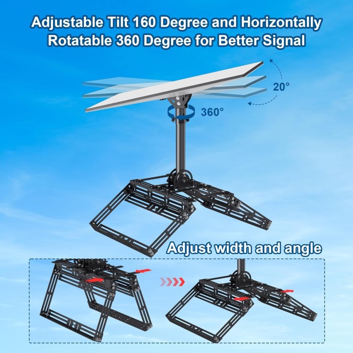 Starlink Gen 3 Roof Ridge Mount with Adjustable Tilt & 8-Piece Bricks Kit for Gen 3 Standard & Enterprise Dishes