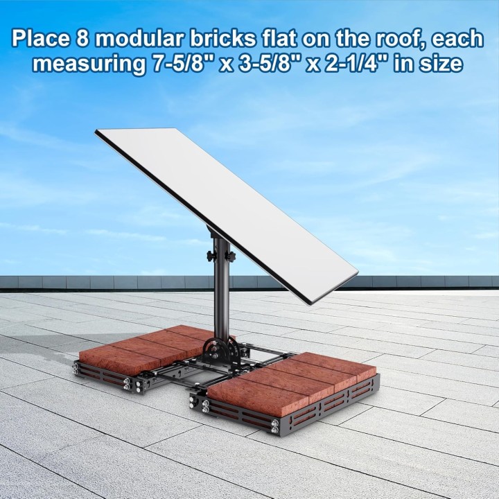 Starlink Gen 3 Roof Ridge Mount with Adjustable Tilt & 8-Piece Bricks Kit for Gen 3 Standard & Enterprise Dishes