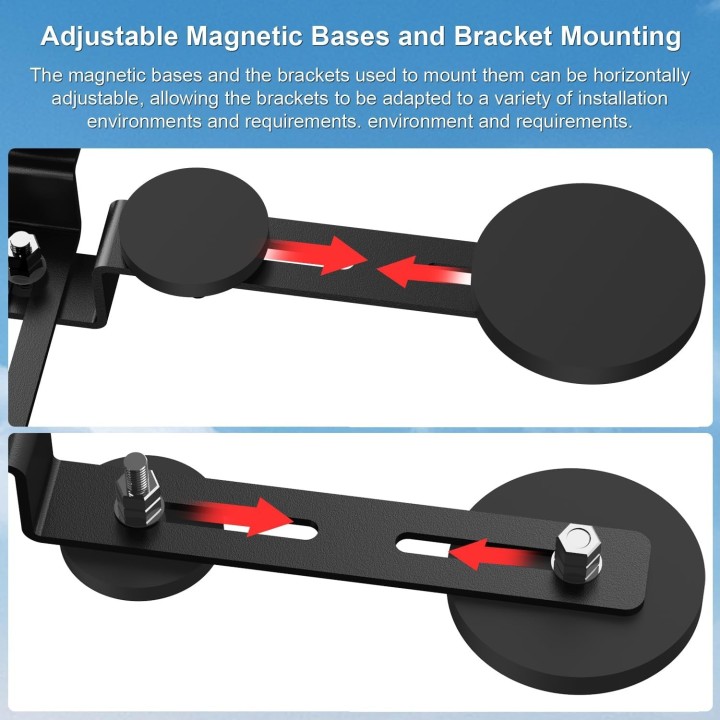 Starlink Gen 3 Magnetic Roof Mount - Heavy Duty Pivot, Tilt Adjustable, No-Drill Mount for Truck, RV, Boat & Vans