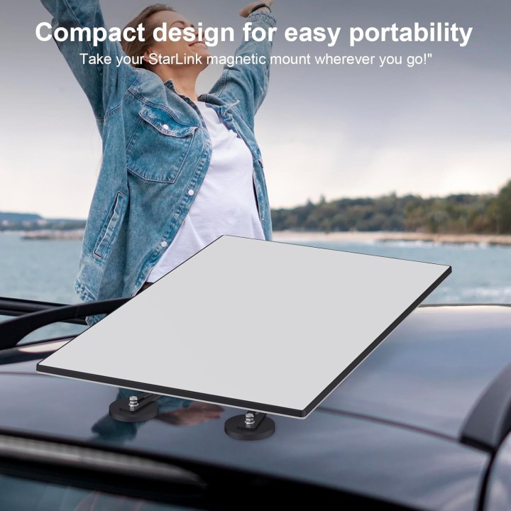 Starlink Gen 3 Magnetic Roof Mount Kit - 8 Magnetic Bases for RVs, Boats, Trucks – for Starlink Standard & Enterprise Dishes