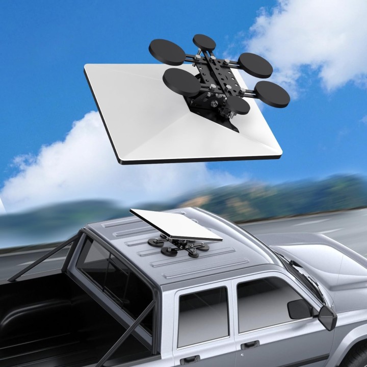 Starlink Mini Car Mount with 6 Magnetic Suction Cups & 20° Tilt Adjustment, Easy Roof Installation for RV, Car, Yacht, Truck