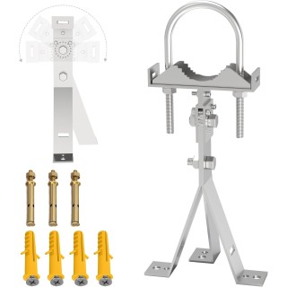 7" Heavy-Duty 3-Leg Wall Mount Bracket – 180° Adjustable for Starlink Gen 2, Gen 3, Mini Dish, Outdoor Antennas, Wireless Bridge