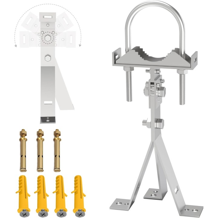 7" Heavy-Duty 3-Leg Wall Mount Bracket – 180° Adjustable for Starlink Gen 2, Gen 3, Mini Dish, Outdoor Antennas, Wireless Bridge